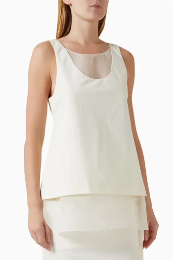 Kaia Layered-effect Top in Silk Blend