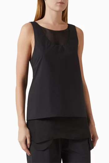 Kaia Layered-effect Top in Silk Blend