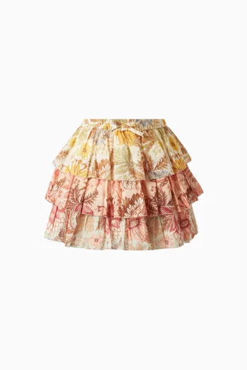 Daylight Tiered Skirt in Cotton