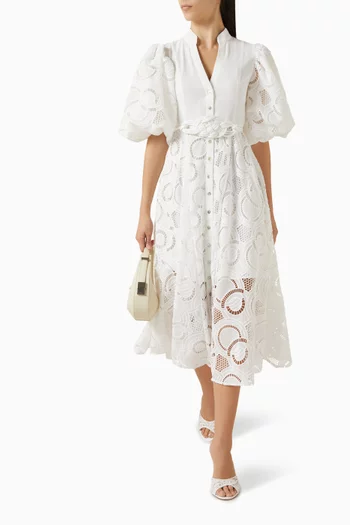 فستان بروميليا متوسط الطول دانتيل