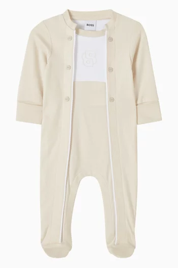 Logo Romper in Cotton