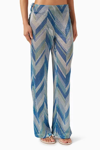 بنطال أولي بنقشة خطوط شيفرون متعرجة لوركس