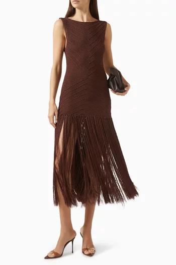 Leiza Knit Fringe Dress