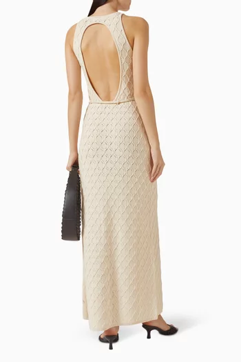 Nova Open-back Knit Dress in Viscose Blend
