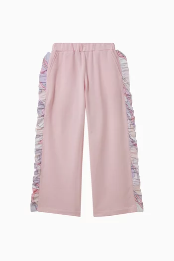 Ruffle Wide-leg Sweatpants