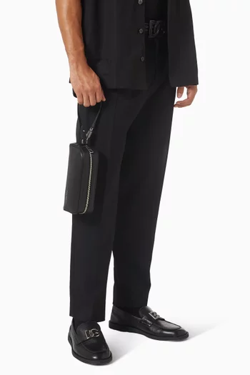 Logo-print Pouch in Tempesta Leather