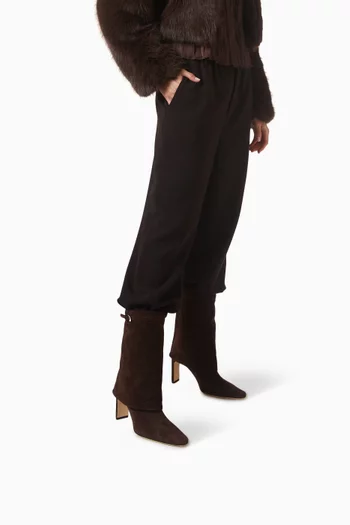 حذاء بوت والي قابل للطي بكعب 90 مم شمواه