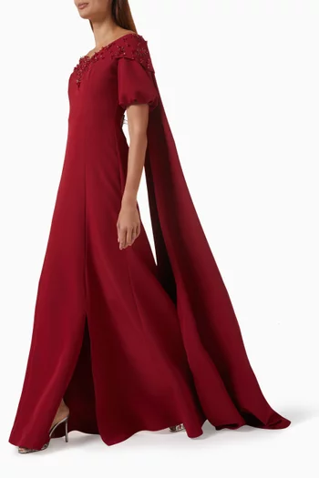 فستان سهرة مطرز بالترتر