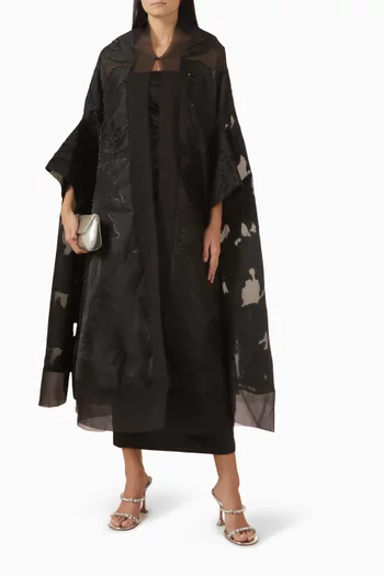 عباية مطرزة أورجانزا