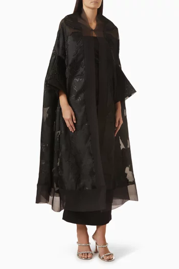 عباية مطرزة أورجانزا