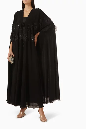 Embellished Abaya in Chiffon