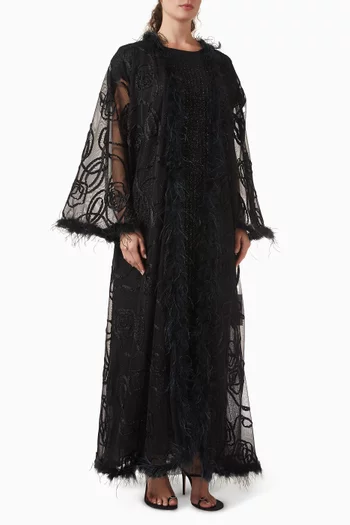 طقم عباية مخمل، قطعتان