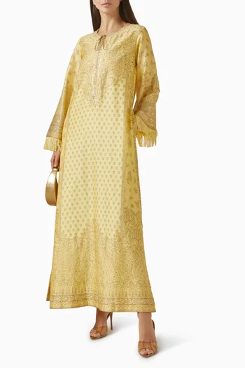 Printed Drawstring Kaftan