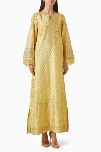 Printed Drawstring Kaftan