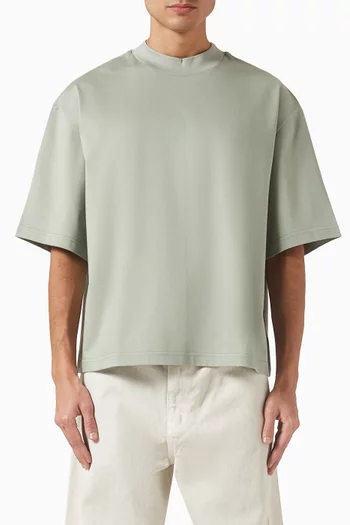 تي شيرت بياقة عالية قطن