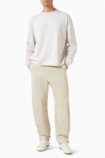 Melange Pullover Sweater in Cotton-blend