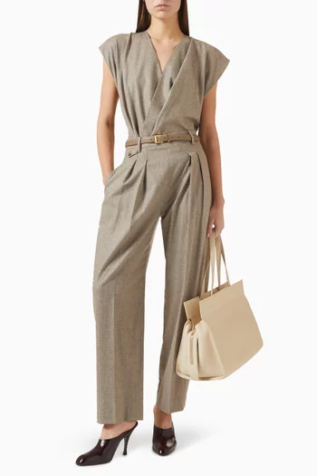 Dugan Barrel-leg Pants in Crepe