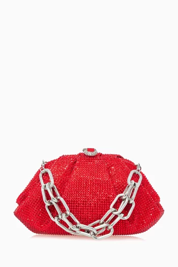 Gemma Crystal-embellished Clutch