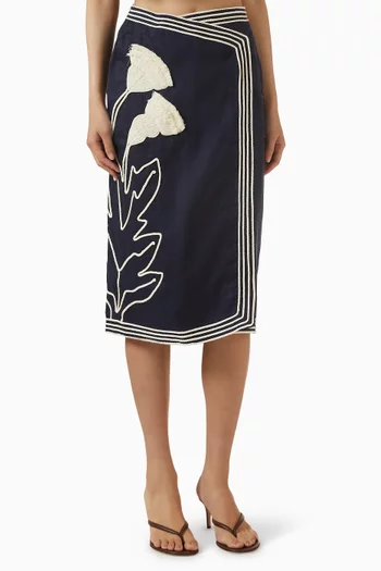 تنورة دي تروبيكو مطرزة بالحبال