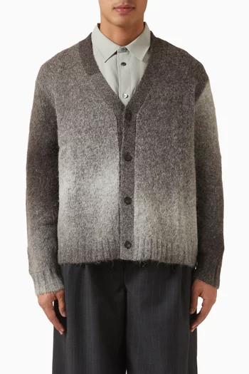 Degradé V-neck Cardigan in Knit