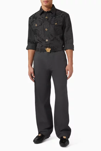 Barocco Jacquard Shirt in Cotton-blend