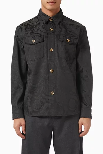 Barocco Jacquard Shirt in Cotton-blend