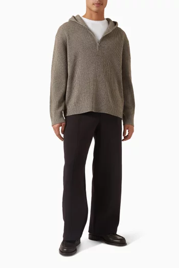 Zip-up Hoodie in Merino-knit