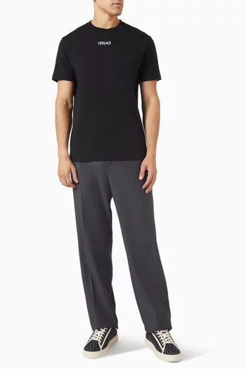 Logo-embroidered T-shirt in Cotton