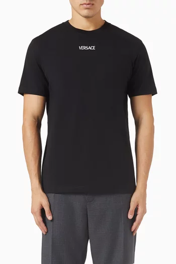 Logo-embroidered T-shirt in Cotton