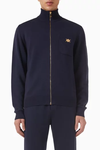 Knit Zip Sweater in Cashmere-blend