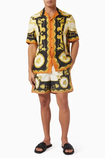 شورت سباحة ميثك بنقشة باروكية نايلون