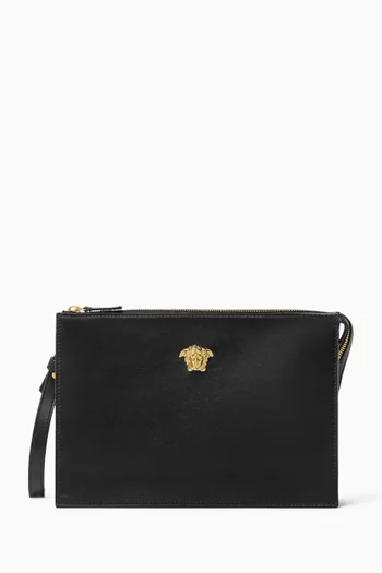 Medusa Wristlet Pouch in Leather