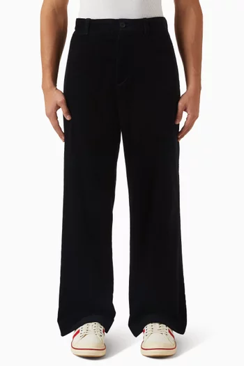 Wide-leg Pants in Corduroy-cotton