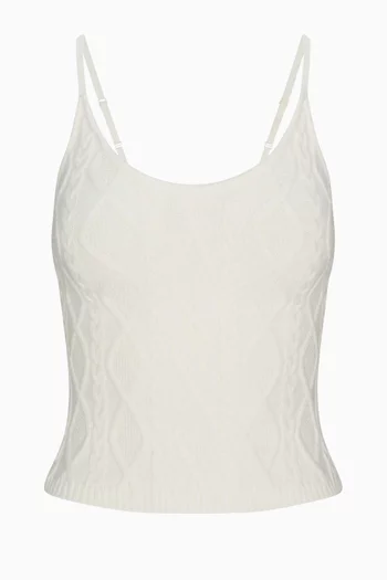 Snow Bunny Cableknit Tank