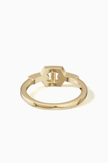 خاتم لينكس DD أيكونيكا مرصع بالماس ذهب عيار 18