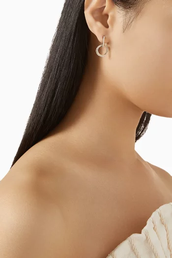 Revolve Trio Diamond Earrings in 18kt Gold