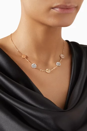 قلادة لايس مرصعة بالماس ذهب عيار 18