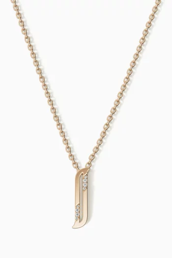 Alif Pavé Diamond Necklace in 18kt Gold