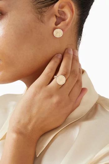 خاتم لايس أوريا مرصع بالماس ذهب عيار 18