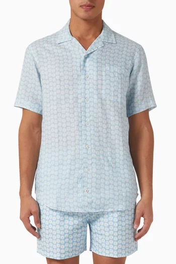 Arawak Printed Shirt in Linen
