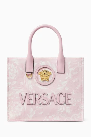 Small La Medusa Tote Bag in Barocco Canvas