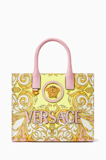 Small La Medusa Printed Tote Bag in Canvas