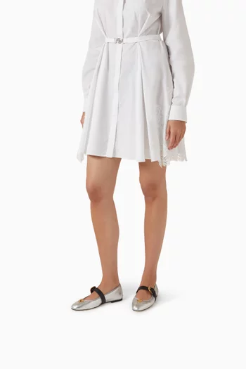 Medusa Ballet Pumps in Metallic Leather