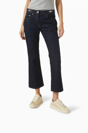 Low-top Sneakers in Logo Jacquard