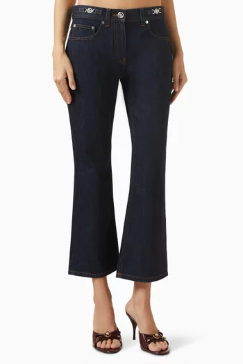 Logo Flared Jeans in Denim