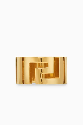 Greca Ring in Gold-tone Brass