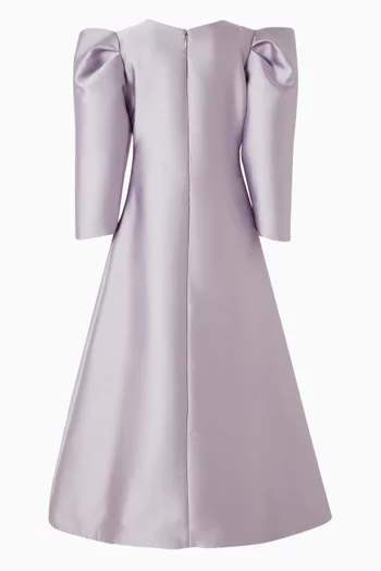 Puff-sleeve Maxi Dress