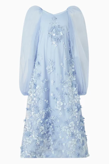 Floral-embellished Maxi Dress