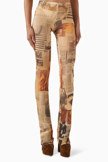 Printed Pants in Mesh