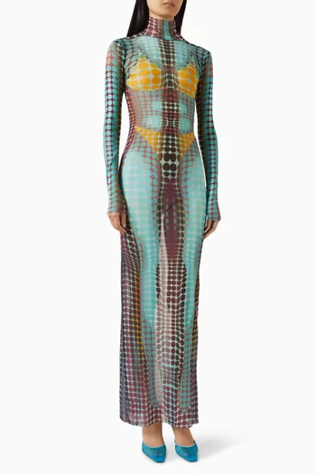 فستان ري ايديشن بياقة عالية